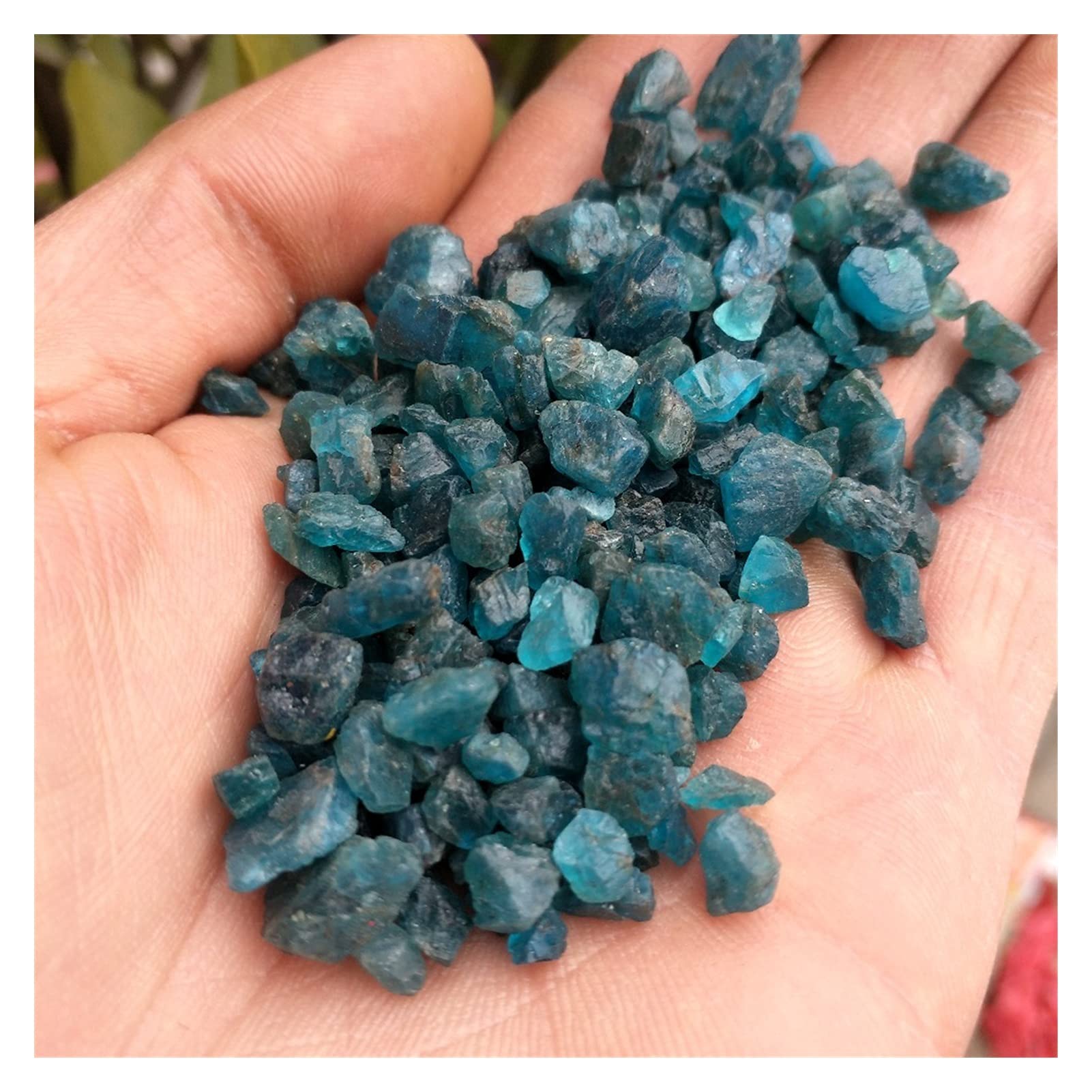 Cristal Natural Áspero Azul Natural Apatita Piedras Ásperas Cristal Grava Espécimen Boda Decoración Acuario (Tamaño : 1000g) Inicio Colecciones (Size : 500g)