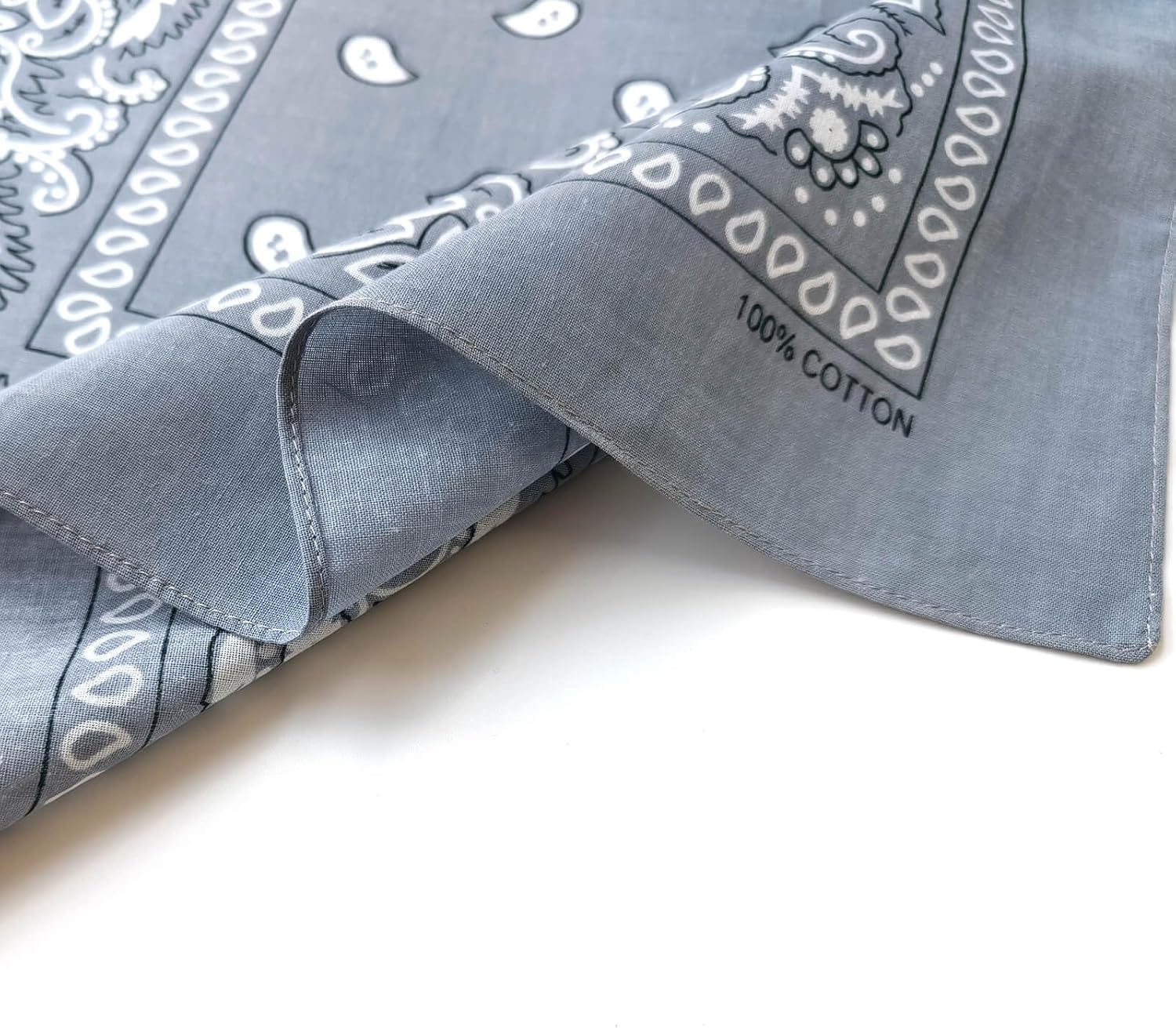 4 Pack 100% Cotton Bandanas 22x22 inches - Multi-Purpose Square Scarfs for Men & Women, Headbands, Face Cover image 3