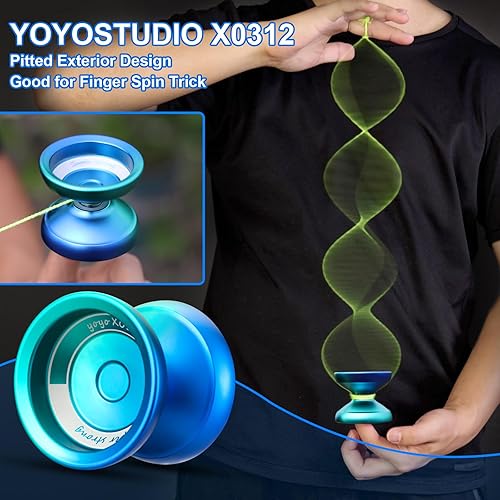 Miniatura 25 de YOYOSTUDIO X0312 Responsive Yoyo (negro) + Yoyo de plástico P1 (degradado azul púrpura)