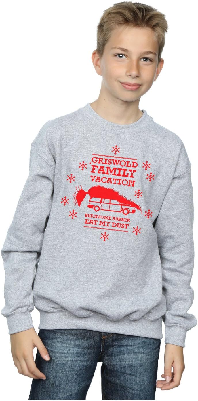 National Lampoon's Christmas Vacation Boys Eat My Dust Sweatshirt 7-8 Years Sport Grey