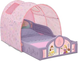 Delta Children Disney Princess Toddler Bed with Tent, Purple/Pink