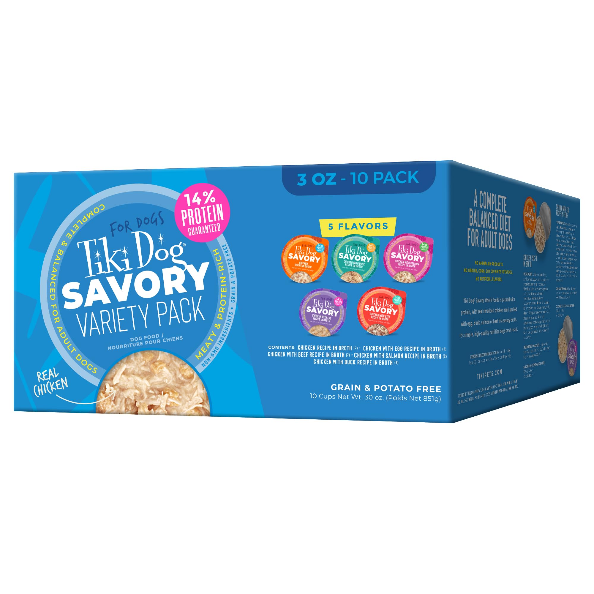 Tiki Dog® Savory Variety Pack, 3 oz Cups (10 Count)