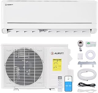 Ad – Albott 220V Mini Split Air Conditioner with Heat Pump, 12000BTU Ductless Split Ac with Self-Cleaning, SEER2...