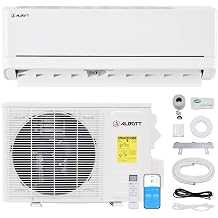 Albott 220V Mini Split Air Conditioner with Heat Pump, Wifi Enabled 12000BTU Ductless Split Ac with Self-Cleaning, SEER2 18, Ductless Air Conditioner Cools up to 750 Sq.Ft, for Home & Office