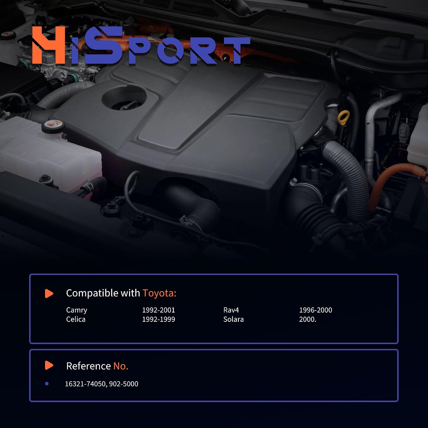 HiSport 16321-74050 Radiator Coolant Filler Water Inlet Thermostat Housing Compatible with Toyota Camry 1992-2001, Celica 1992-1999, Rav4 1996-2000, Solara 2000, 902-5000