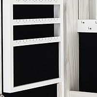 Vista 6 de Gt2-ly diseño simple PVC revestimiento de grano de madera foto almacenamiento joyería espejo gabinete, adecuado para dormitorio y sala de estar