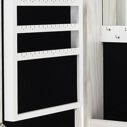 Miniatura 6 de Gt2-ly diseño simple PVC revestimiento de grano de madera foto almacenamiento joyería espejo gabinete, adecuado para dormitorio y sala de estar