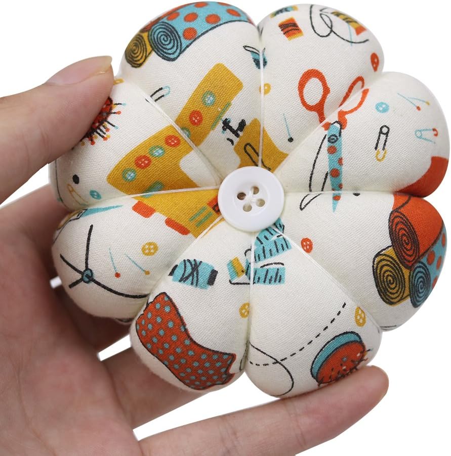 SHIGUANG Upgrate Wearable Wrist Pin Cushion, Cute Wrist Pin Holder, Premium Pumpkin Wrist Band Pin Cushions for Sewing, Quilting, Hand Needlework and DIY Crafts and Gifts.