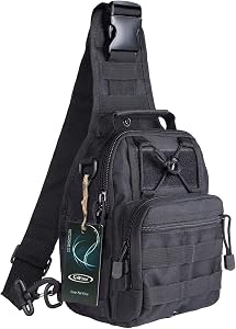 G4Free Tactical EDC Sling Bag, Military Sport Shoulder Backpack Crossbody Daypack Satchel for Hiking Hunting Trekking Fishing