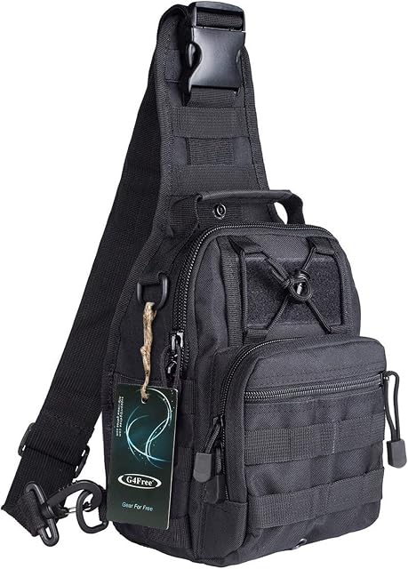 G4Free Tactique EDC Sac à friser, Sac à dos militaire sport pour le corps croisé Sac à main pour la chasse à la randonnée