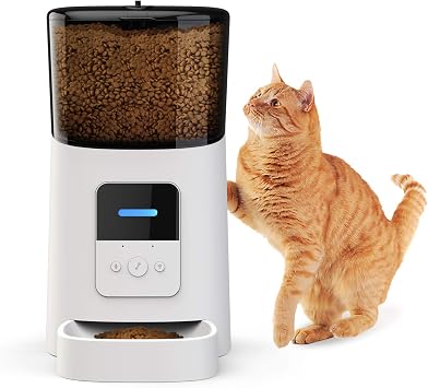 Dog Cat Smart Pet Feeder WiFi Mobile Phone App Remote Control Microchip Automatic Pet Feeder with 6L