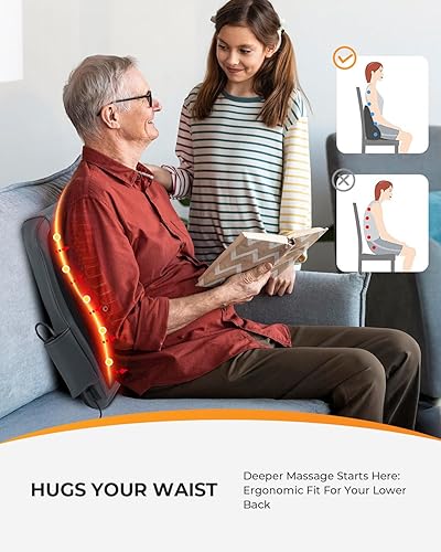 Miniatura 3 de CooCoCo Masajeador de espalda con calor, masaje Shiatsu de espalda baja con rodamiento hacia arriba y hacia abajo, masajeador elegible FSA HSA para