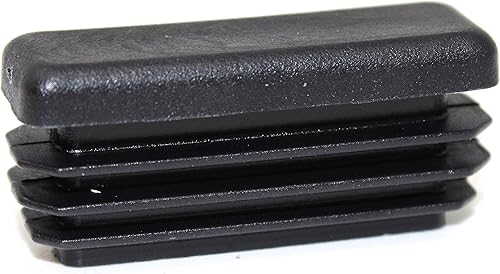 Miniatura 3 de Tapa rectangular negra de plástico de 12 x 1-12 pulgadas, tapón de acabado, tapa de extremo de tubo de tubo, universal para silla duradera (2)