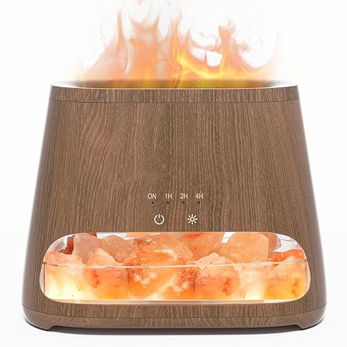 SALKING 2-in-1 Himalayan Salt Lamp Diffuser, Cool Mist Humidifier, Aromatherapy