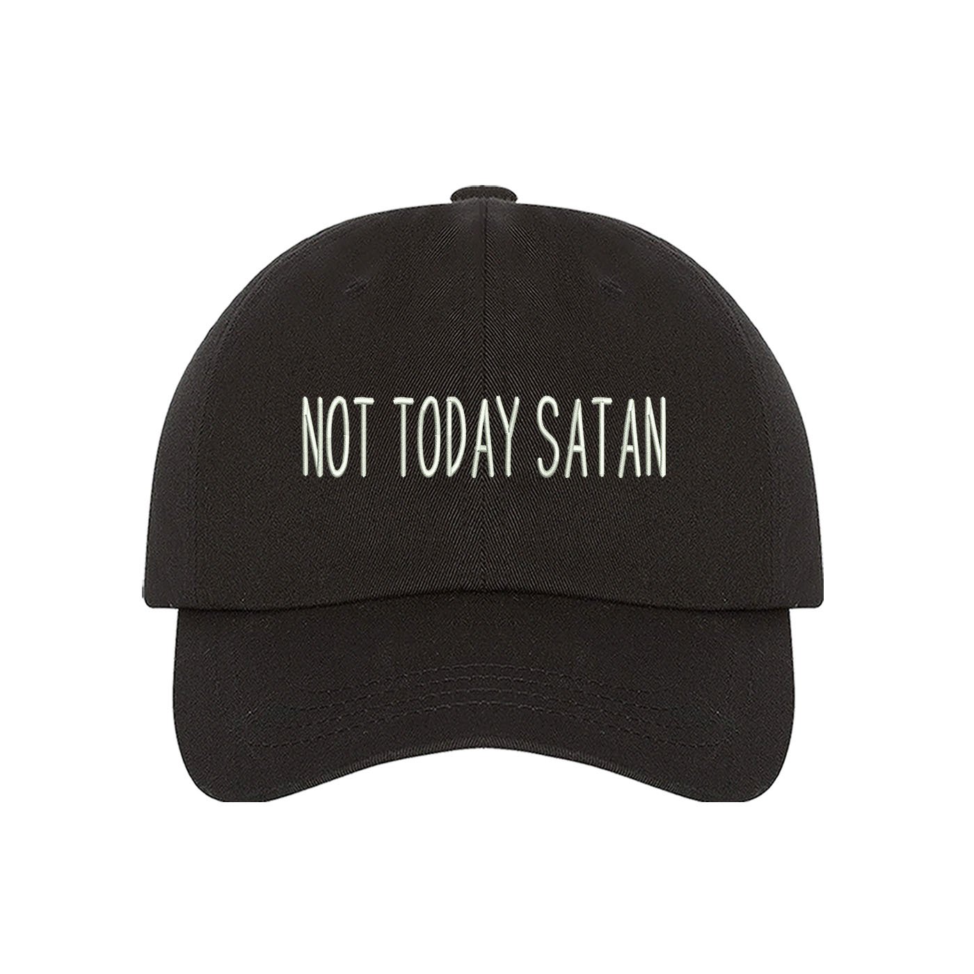 Prfcto Lifestyle Not Today Satan Dad Hat - Black Baseball Hat - Unisex