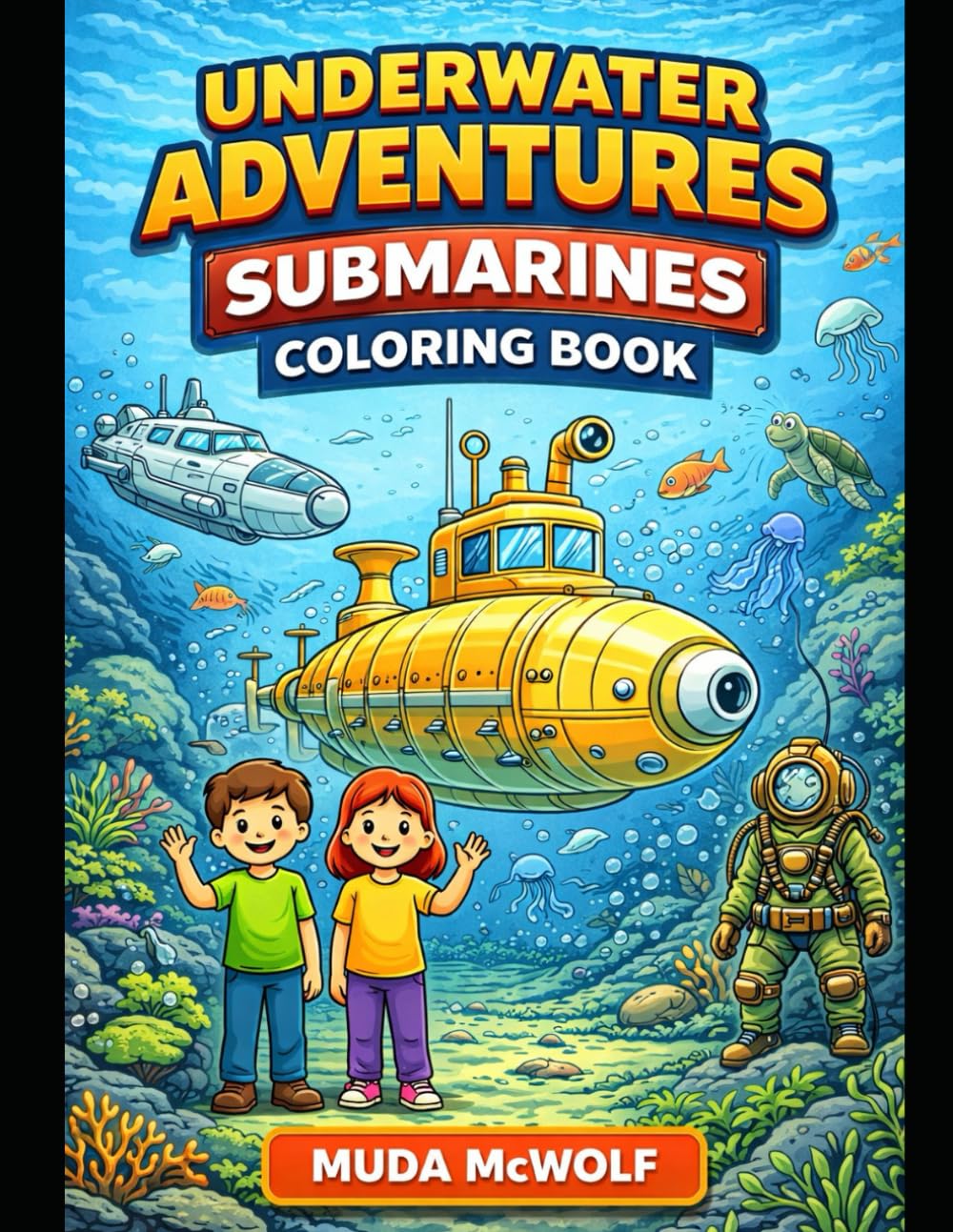 Underwater Adventures: Submarines Coloring Book for Kids: This underwater adventures submarines coloring book for kids combines fun coloring pages ... educational facts about ocean exploration.