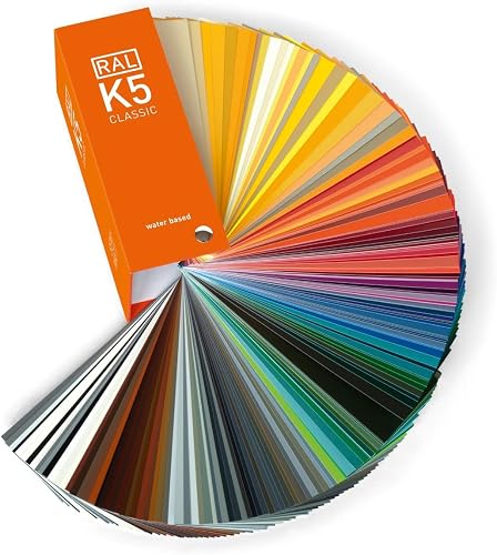 RAL K5 Colour Chart, 216 Full Page Colour Swatches, Semi-Matt, 8 Languages – Water-Based