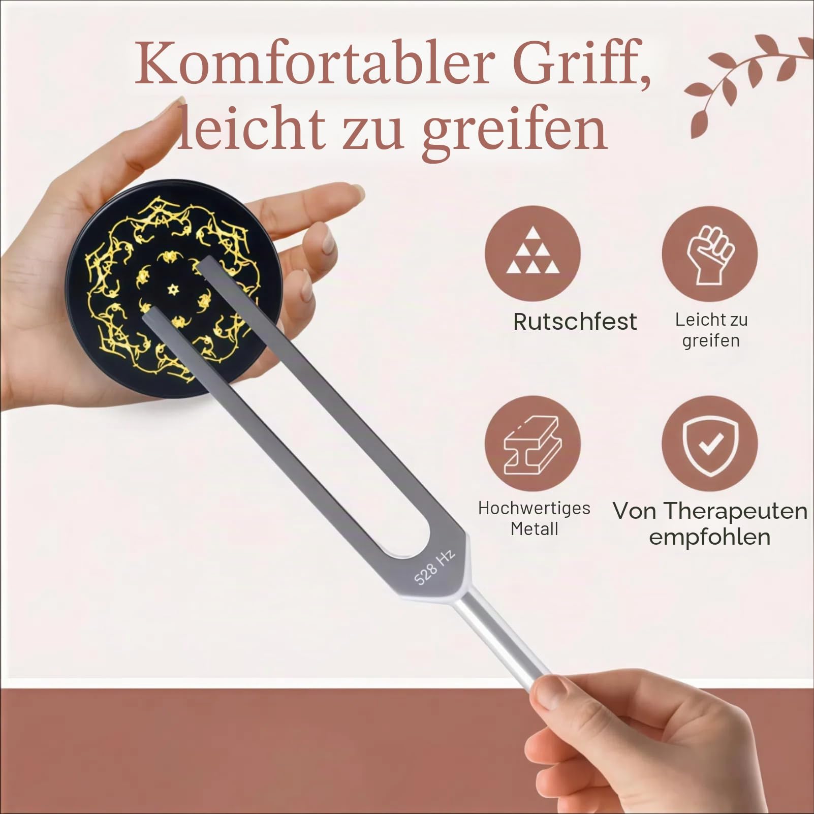 Stimmgabeln für Heilung Set, einschließlich vier Frequenzen 128Hz, 136.1Hz, 174Hz, 528Hz Yoga und Meditation Zubehör, Chakra Klangtherapie Instrumente mit Stimmgabel Aktivator und veganem Leder Tasche | Gewichtet und ungewichtet, Yoga-/Meditations-/Chakra