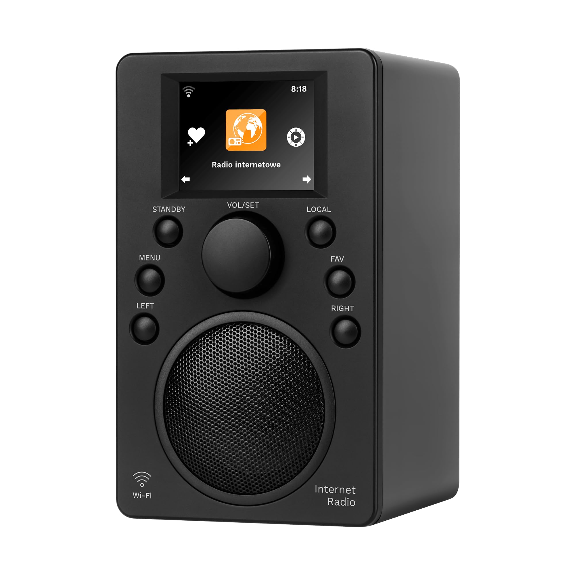 Krüger&Matz Radio Internetowe Bluetooth 5.0 Wyświetlacz 2,4" Wi-Fi Budzik KM0818.1