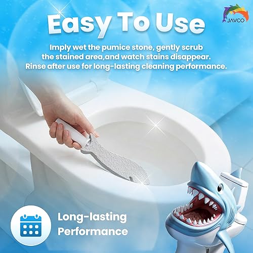 Miniatura 6 de Paquete de 4 piedras pómez para limpieza de inodoros  Piedra pómez de inodoro con mango  Piedra pómez para limpieza  Piedra pómez para limpieza de