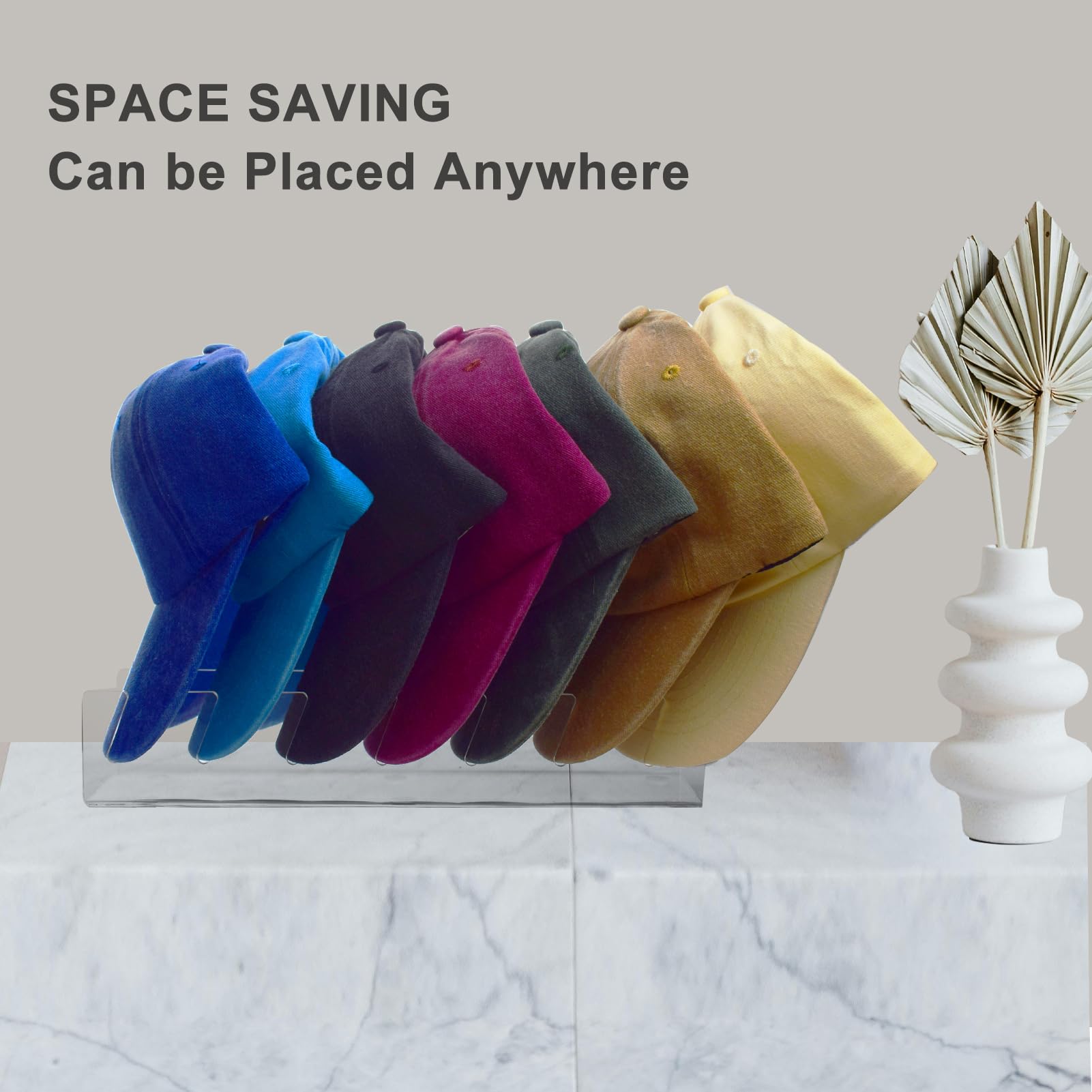 Porte Casquette Bois Pote-chapeaux Mual Pou Casquettes De Baseball, Oganiseu Hat Hook