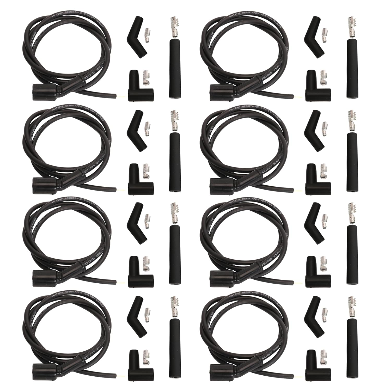 5ft Spark Plug Wire Set for LS, for LT, for LS1/LS2/LS3/LQ4/LQ9/LM7/LM4/LS6/LC9/LY6/LH8/LMG/L99, Coil Spiral Core Straight 90 135 Boots, #5.3/5.7/6.0/6.2L# Replace for 551083