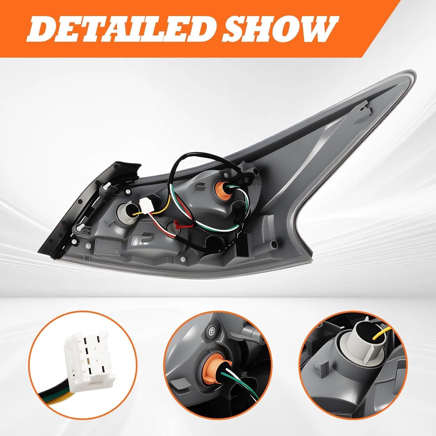 Left Tail Light Assembly Compatible with 2013 2014 2015 Altima 4-Door Sedan Driver Side Halogen Rear Light Tail Lamp 26555-3TA0B 26555-9HM0A