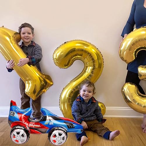 Miniatura 3 de 2 vehículos de 28 pulgadas, enormes globos de aluminio de juguete de carreras de doble cara, globos de aluminio para vehículos, globos coloridos
