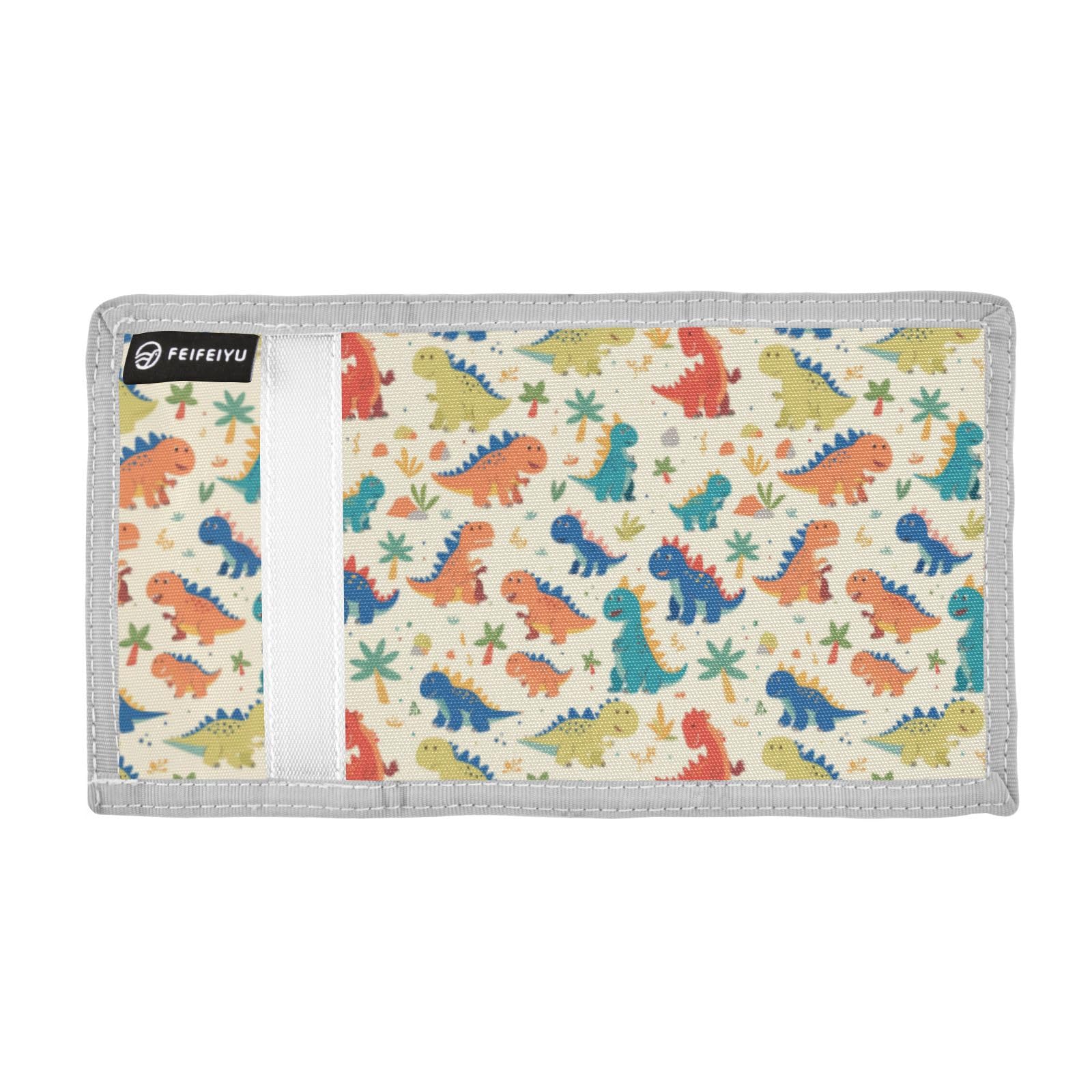 Wusikd Cartoon Dinosaur Colors Kids Wallet for Boys Girls Cute Toddler Trifold Wallet Novelty Wallet for Teens Women Men
