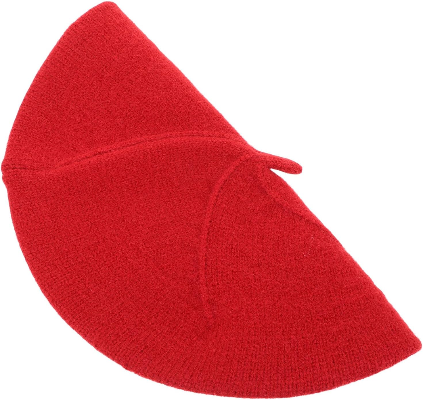 GANAZONO Classic Crimson Beret Hat Women’s Knitted Vintage French Style Cap Warm Fall Winter Accessory for Casual and Artistic Style