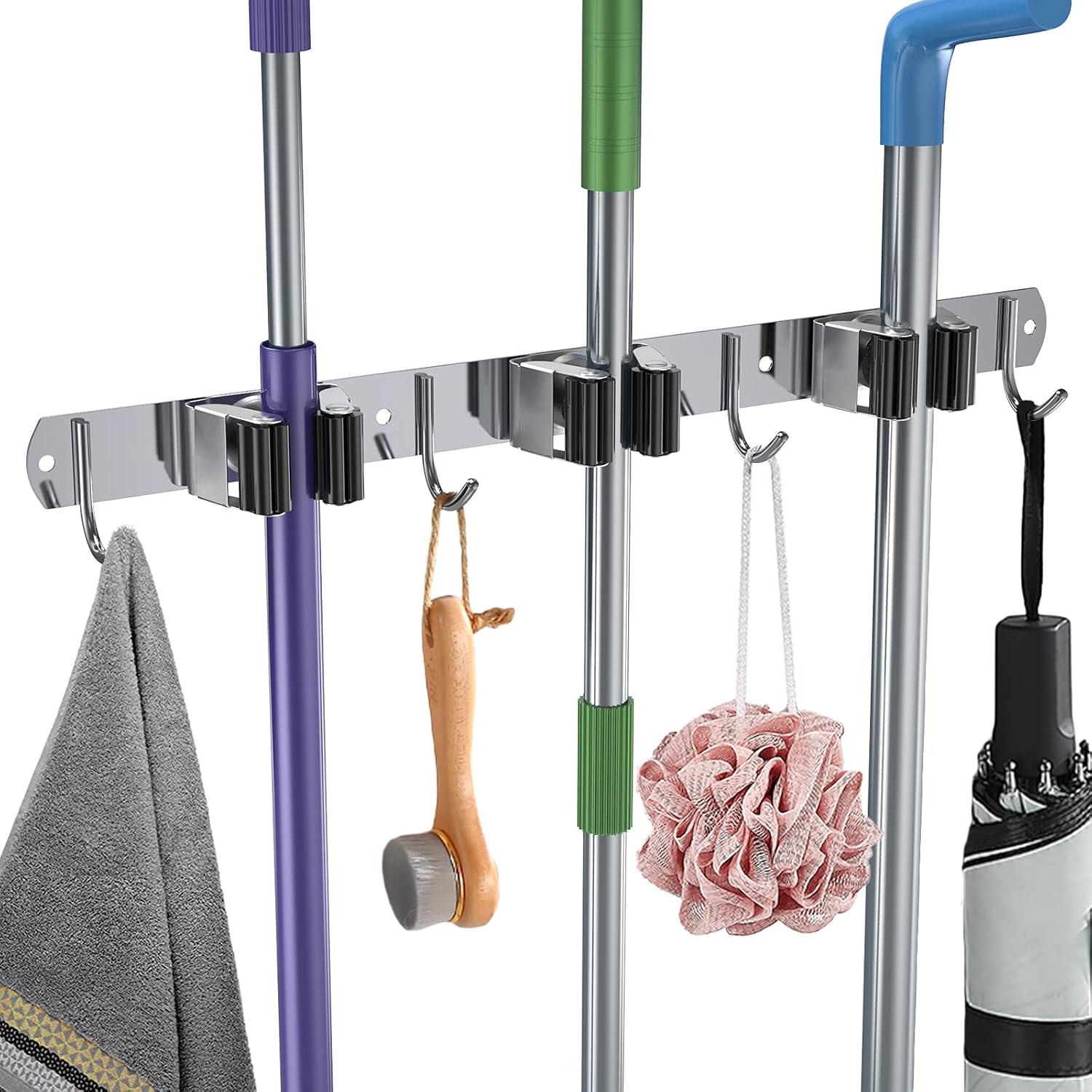 Buy Broom and Mop Holder Wall Mounted, Broom Hanger, Broom Organizer