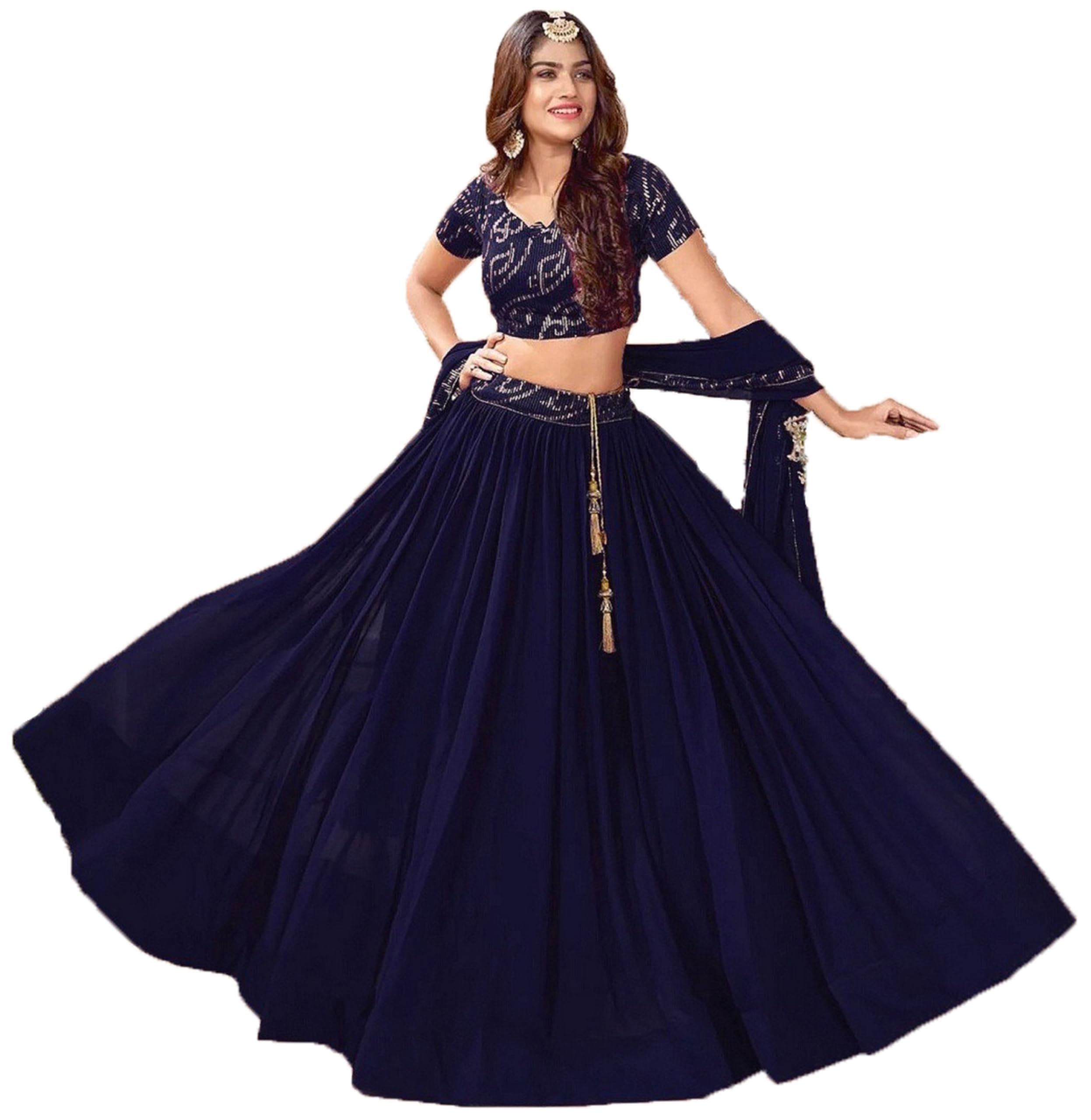 STELLACOUTUREindian ready to wear lehenga choli for women flared party night with stitched blouse 8260-U
