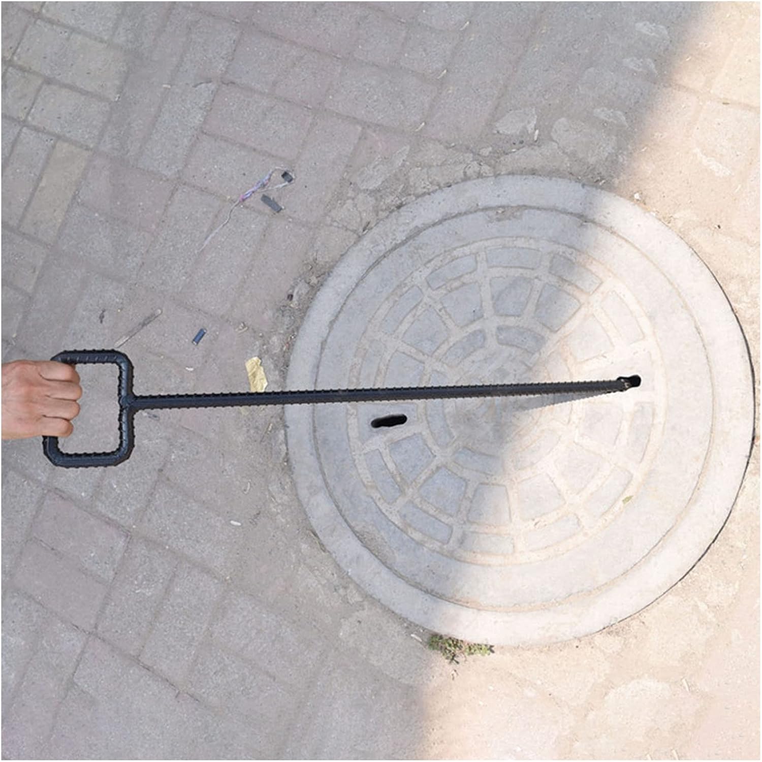 LXLZYXSF Steel Manholes Lid Removers Pullers Lifter Rectangular Handle, Vaults Cover