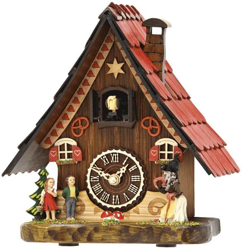 Hermle Hansel & Gretel Tabletop Quartz Cuckoo Clock #65000 Manufactured by Trenkle Uhren