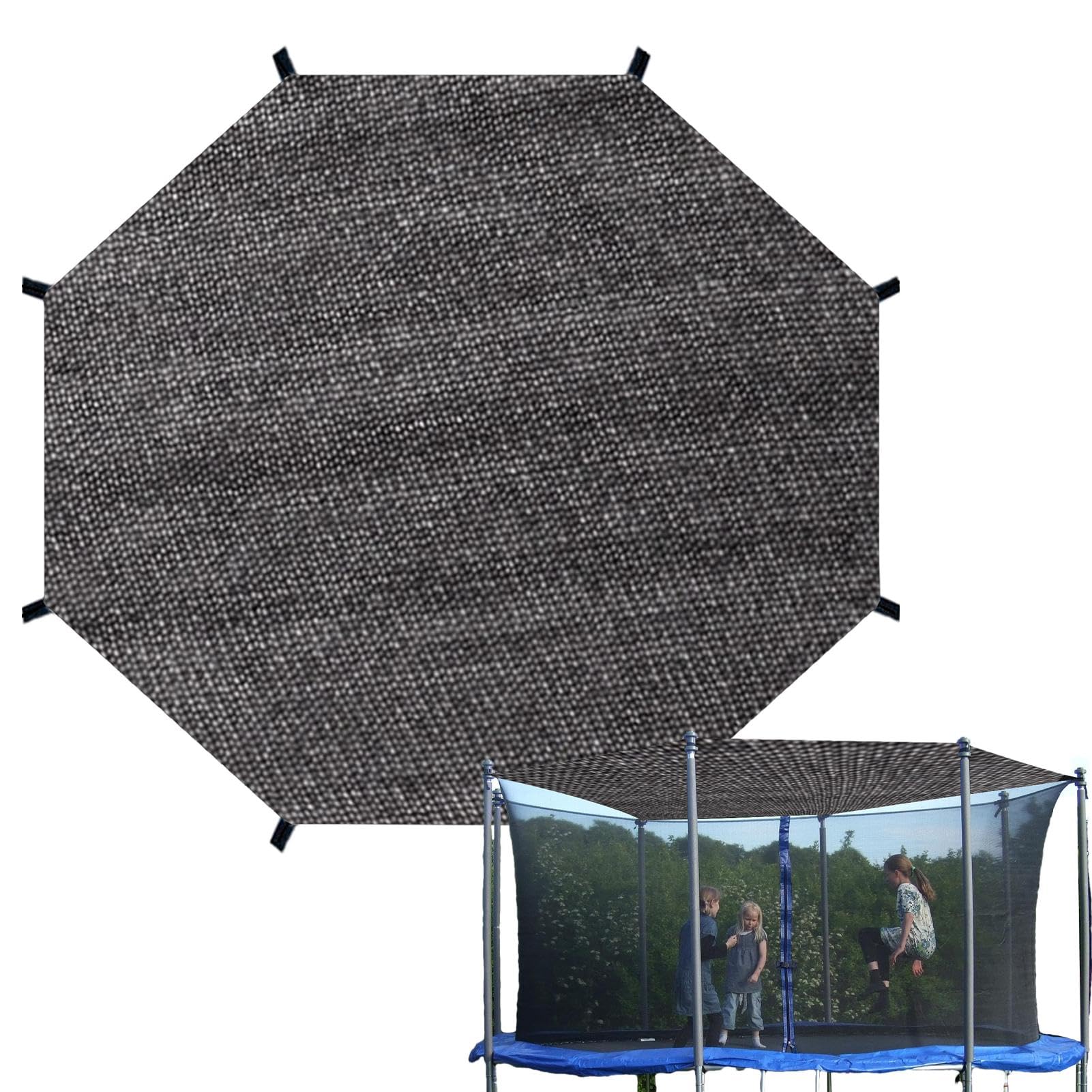 Copertura Impermeabile Per Trampolino - Tessuto Oxford, UV Protection, Per 6-16ft, Esterno - Foto 9