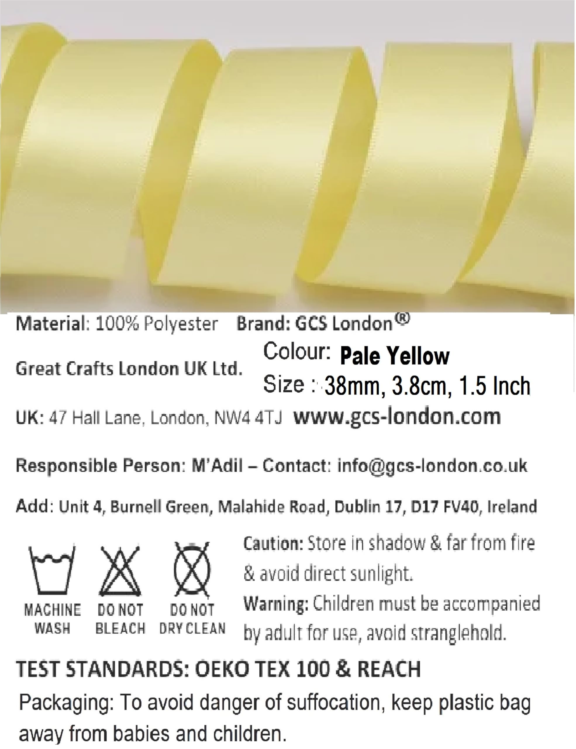 Double Sided Satin Ribbon 25mm x 10 Meters (Off White) for Gifts Wrap Sew Party, Decorations Events Dress Wedding Christmas Crafts, Bows Car, Balloons Hairs, DIY, Bouquets, Cake More — view 389
