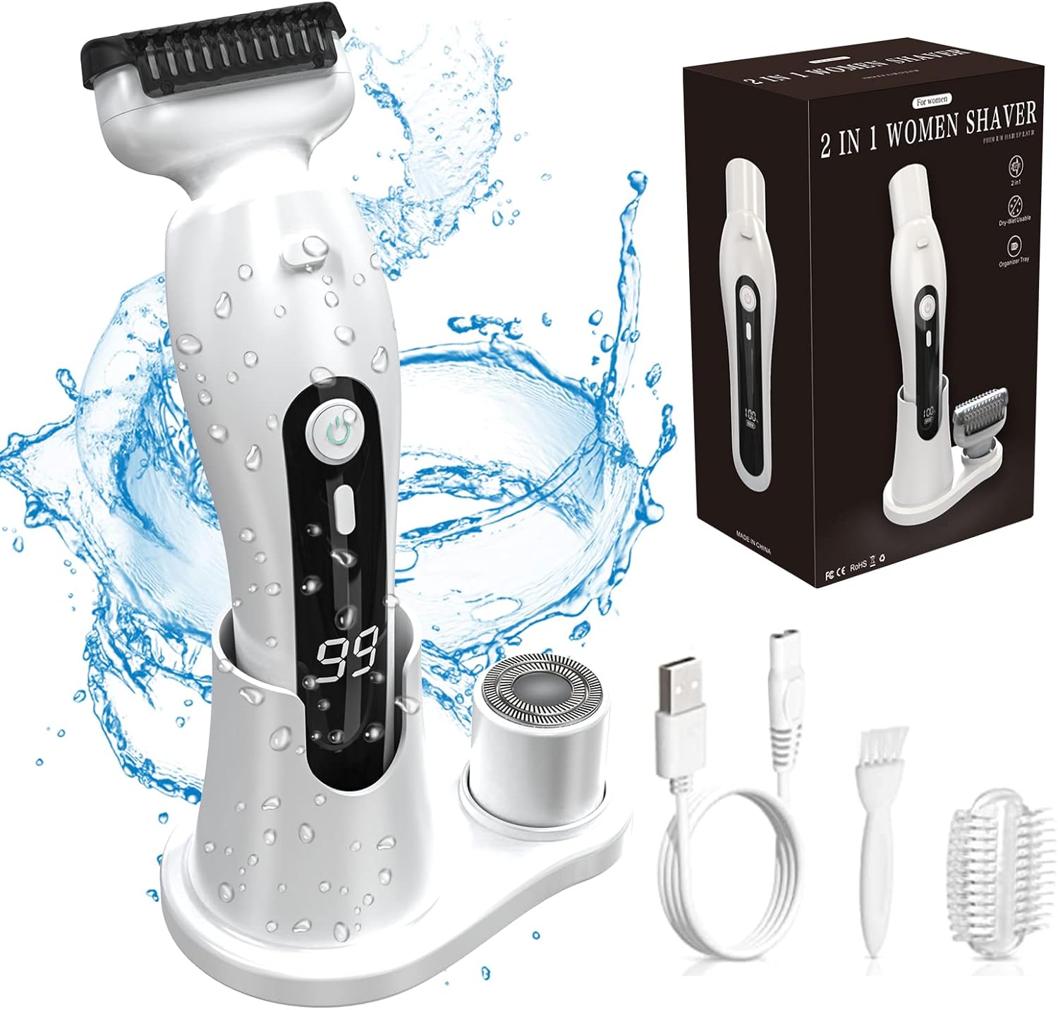 MORMIUKII Electric Shaver for Women,Electric Razor for Women for Leg,Ladies Bikini