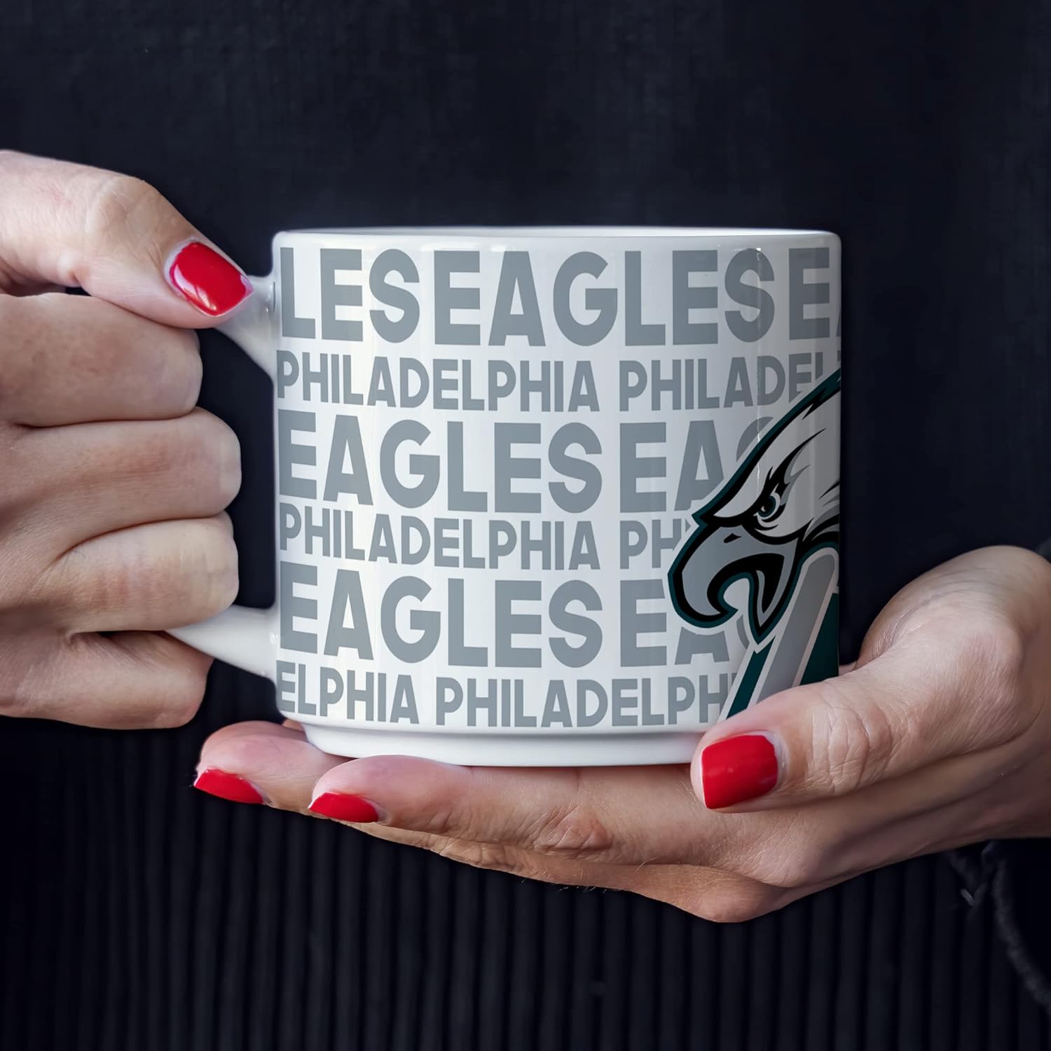 Rico Industries NFL Football 14oz Metro Ceramic Coffee Mug, Team Colored Ceramic Mug - Image 4