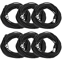 Vista 5 de Seismic Audio SAXLX-2Brown-Paquete de 6 cables de conexión XLR de 2 pies marrones - Cables de micrófono - Cables XLR macho a hembra - 2 pies