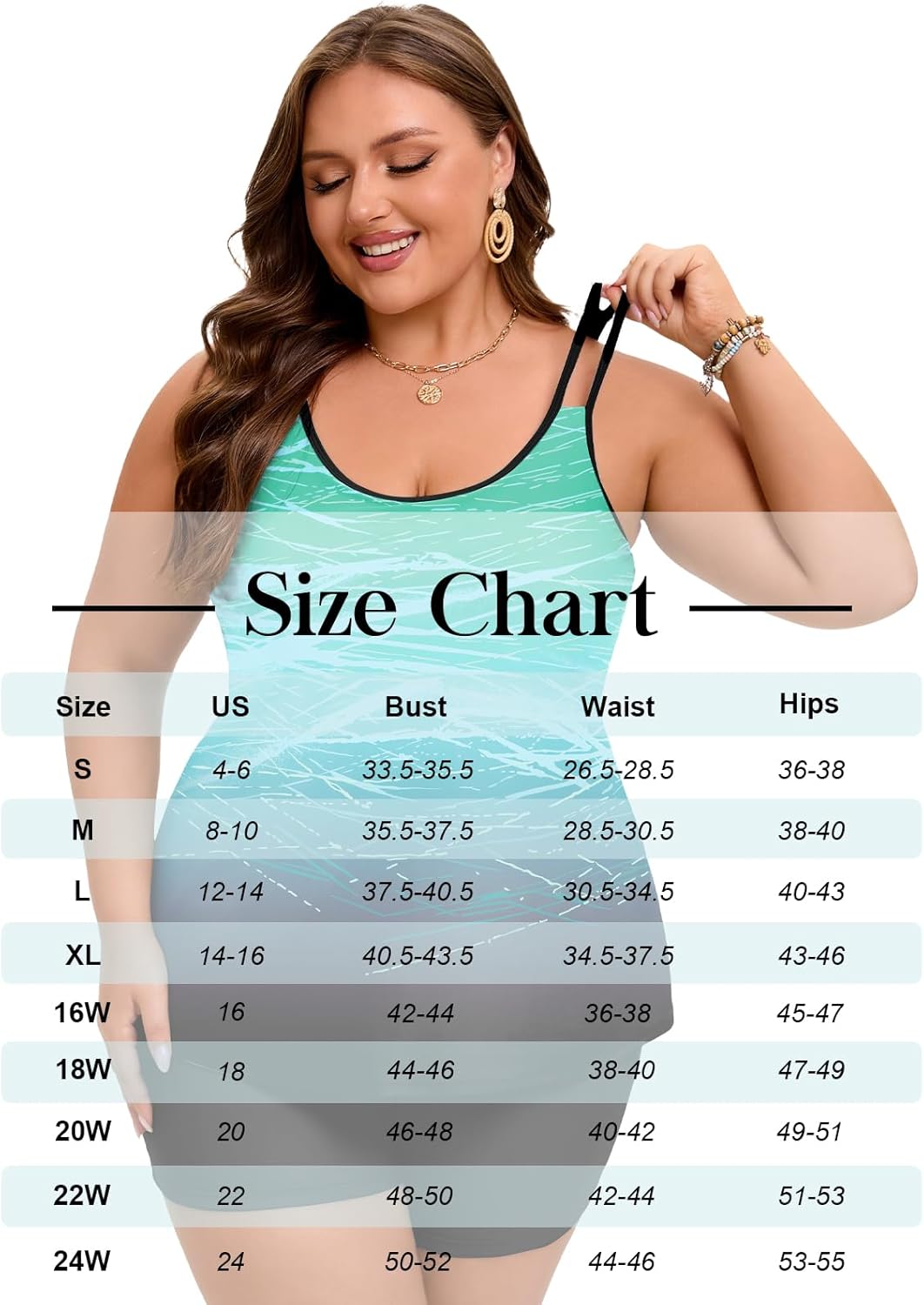 Arolina Tankini Swimsuits for Women Tummy Control Two Piece Bathing Suits Flowy Swim Tops with Boy Shorts - Image 6