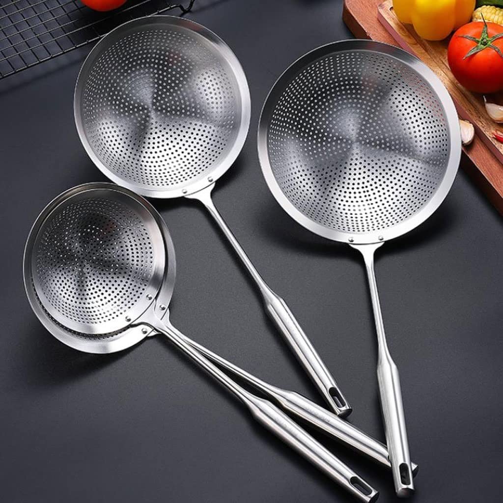 Schaumlöffel Küchenskimmer, extra großer Schaumlöffel, Sieb aus Edelstahl 304 mit Griff for Abtropfen und Braten, Sieb, Schöpfkelle, Küchenutensilien (17,52 Zoll) Skimmer zum Kochen ( Size : XL )