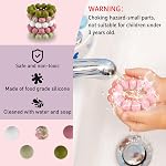ASTARON 100 Pcs Perles en Silicone 15mm pour Fabrication de Porte-Clés, Perles Rondes en Gros Rose Vert Blanc pour Bracelets Bricolage Stylos Décorations Fournitures de Fête