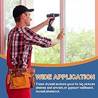 Vista 7 de Kit de anclaje de pared hueca/paneles de yeso autoperforantes de zinc, anclajes de pared resistentes para paneles de yeso