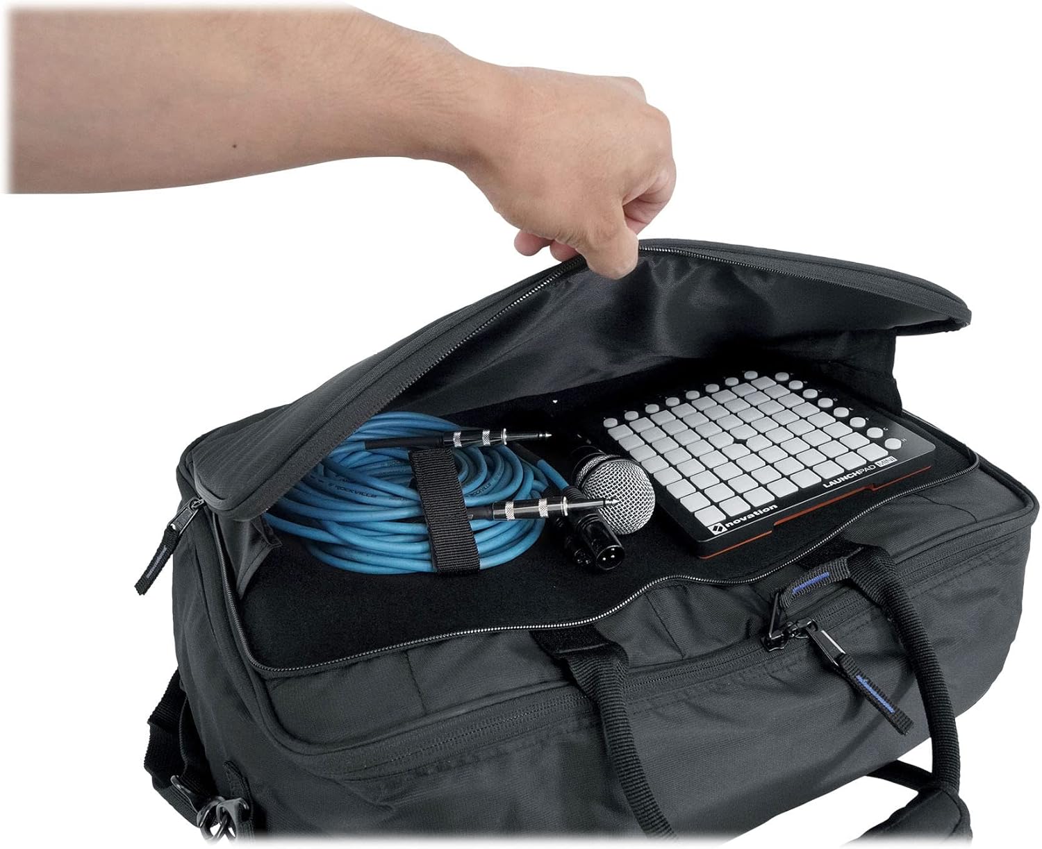 Rockville MB1916 Mixer Gig Bag Case 19" x 15.3" x 6", Padded Protection, Water-Resistant, Laptop/Accessory Pocket, for DJs and Musicians