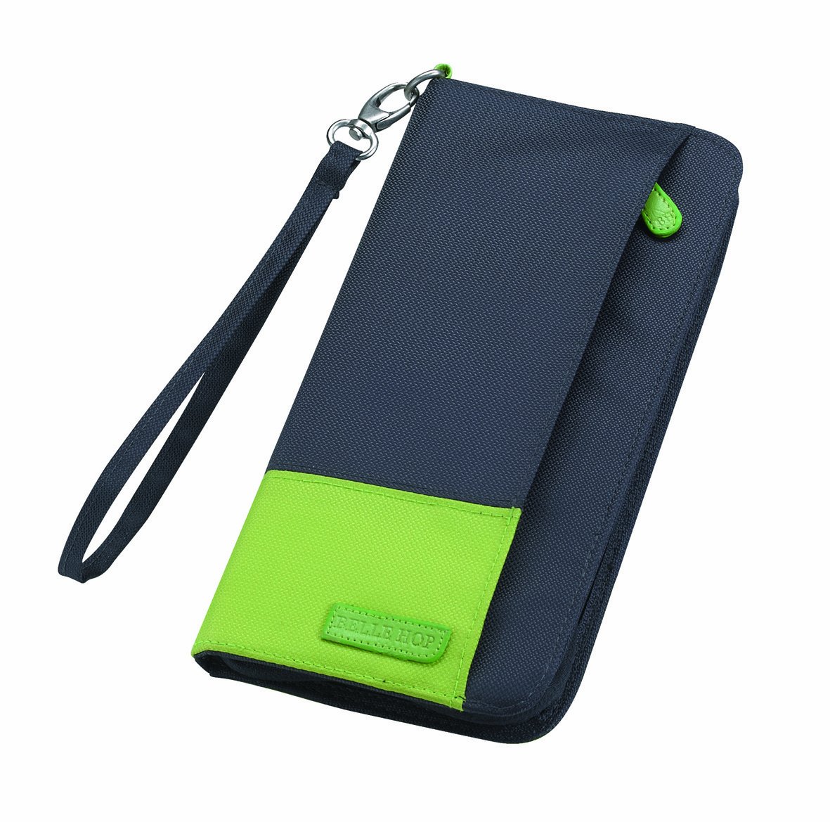 Belle Hop Luggage Document Organizer, Charcoal/Green, One Size