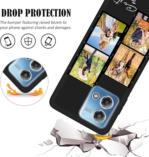 Vista 251 de Funda personalizada para Motorola Moto G Stylus 2021 con nombre de foto, texto y foto, GStylus personalizado -21 funda suave y fina (negro) de 6.8