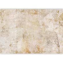 Wall Mural Faux Cement 193x138 in - Peel and Stick Self-Adhesive Wallpaper Removable Large Sticker Foil Wall Decor Print Picture Image Design Abstract Faux Stone Beige a-A-10109-a-a