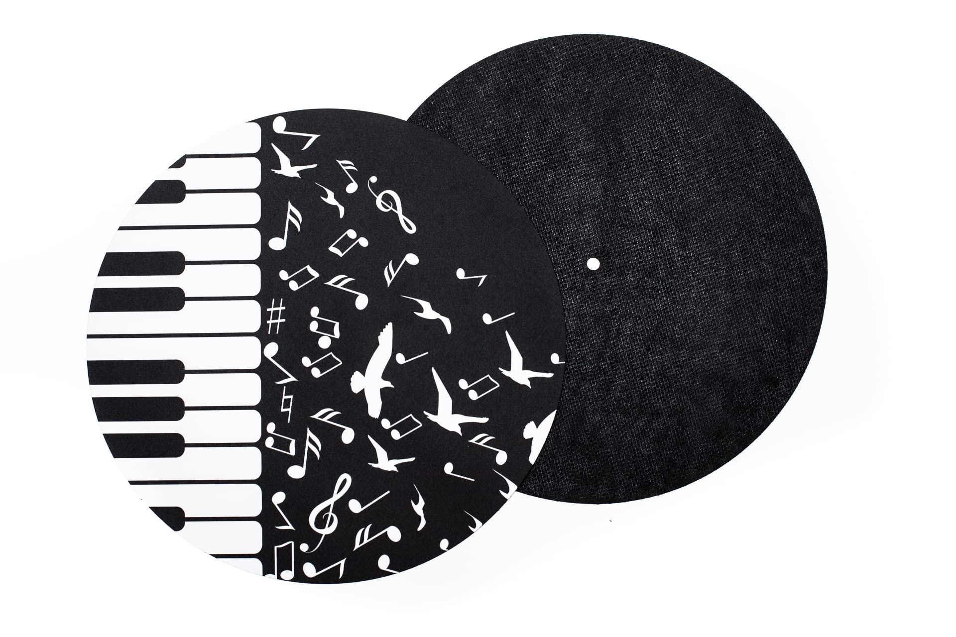 Slipmat Tapis Platine Vinyle Caoutchouc 30,5 Cm – Sheet Music Design Pour Meilleure Qualité Sonore & Anti-Résonance
