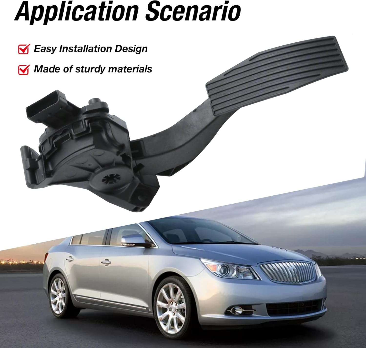 13237352 Accelerator Pedal Sensor Assembly, Replacement for Buick LaCrosse Regal Allure 2010-2017, Replacement for Chevrolet Impala 2014-2020 Malibu 2013-2015