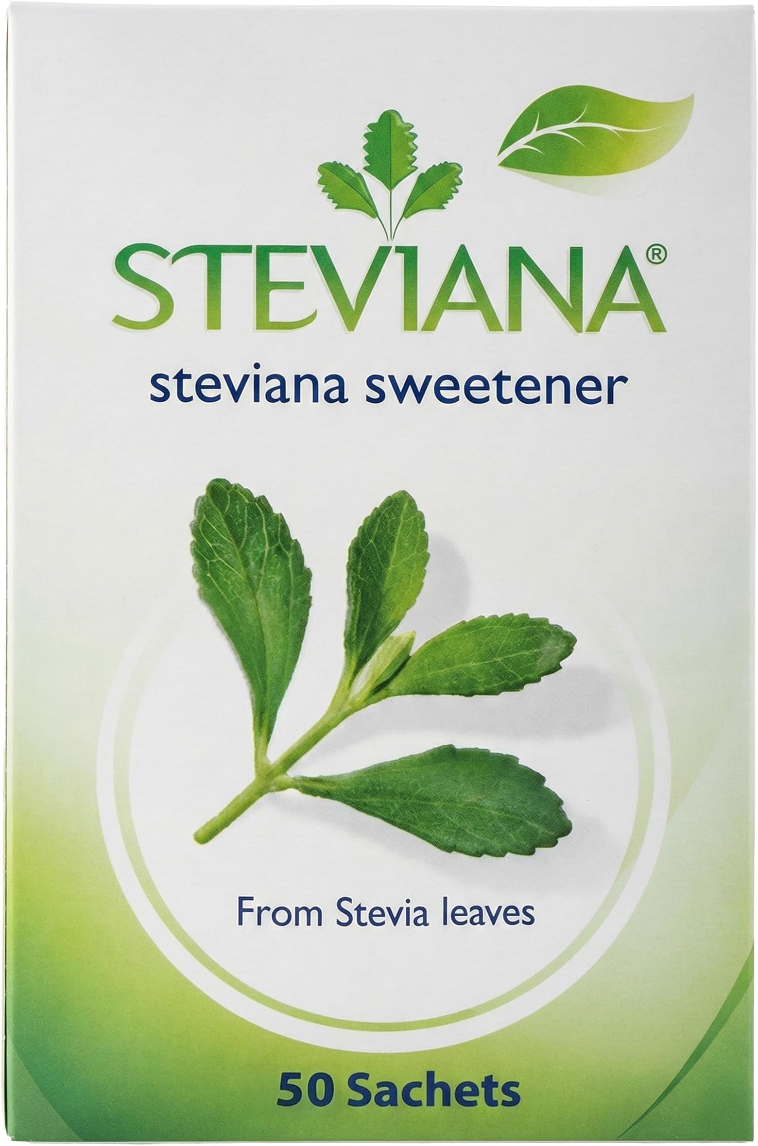 Steviana Natural Sweetener from Stevia Leaves, Zero Calorie - 125g (50 Sachets X 2.5g)